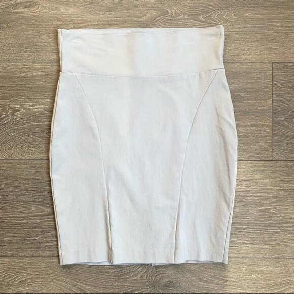 Y2K 2000s Women’s Costa Blanca Mini Skirt High Rise Bodycon Vintage Gray Size M - Picture 6 of 16